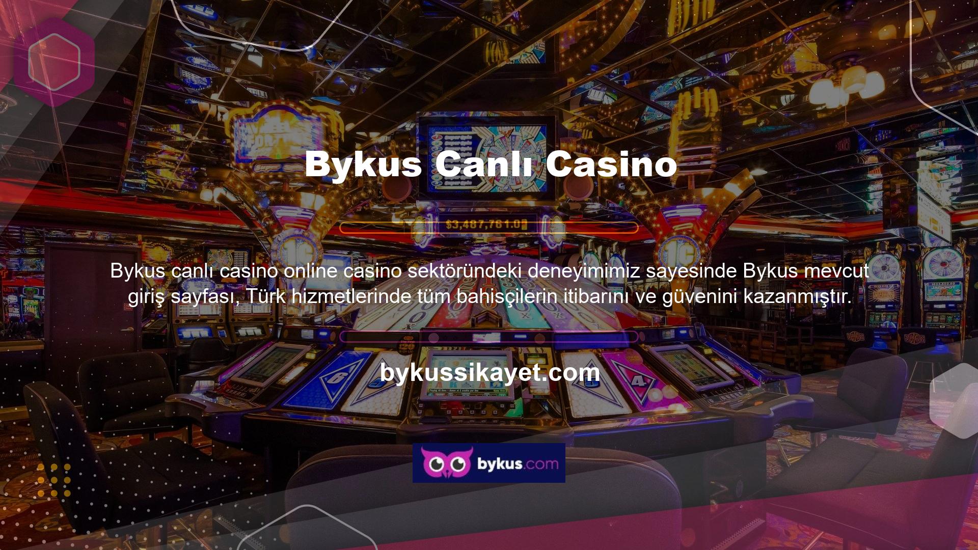 Üyelerine spor bahislerinin yanı sıra casino oyun seçenekleri de sunması Bykus giriş işlemlerinde sorun yaşamamak için güncel adresi takip ederek en iyi bahisleri yapmak isteyenler için çok büyük bir avantaj seçeneği sunuyor